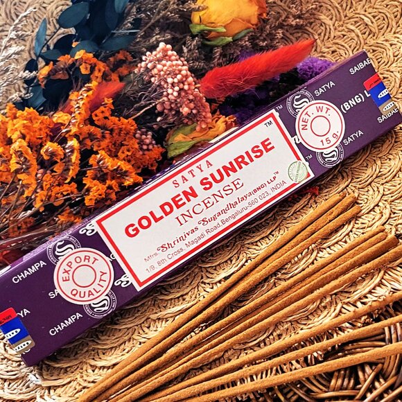 Golden Sunrise Incense authentic Satya Handrolled Sticks 3 Boxes - Picture 1 of 7
